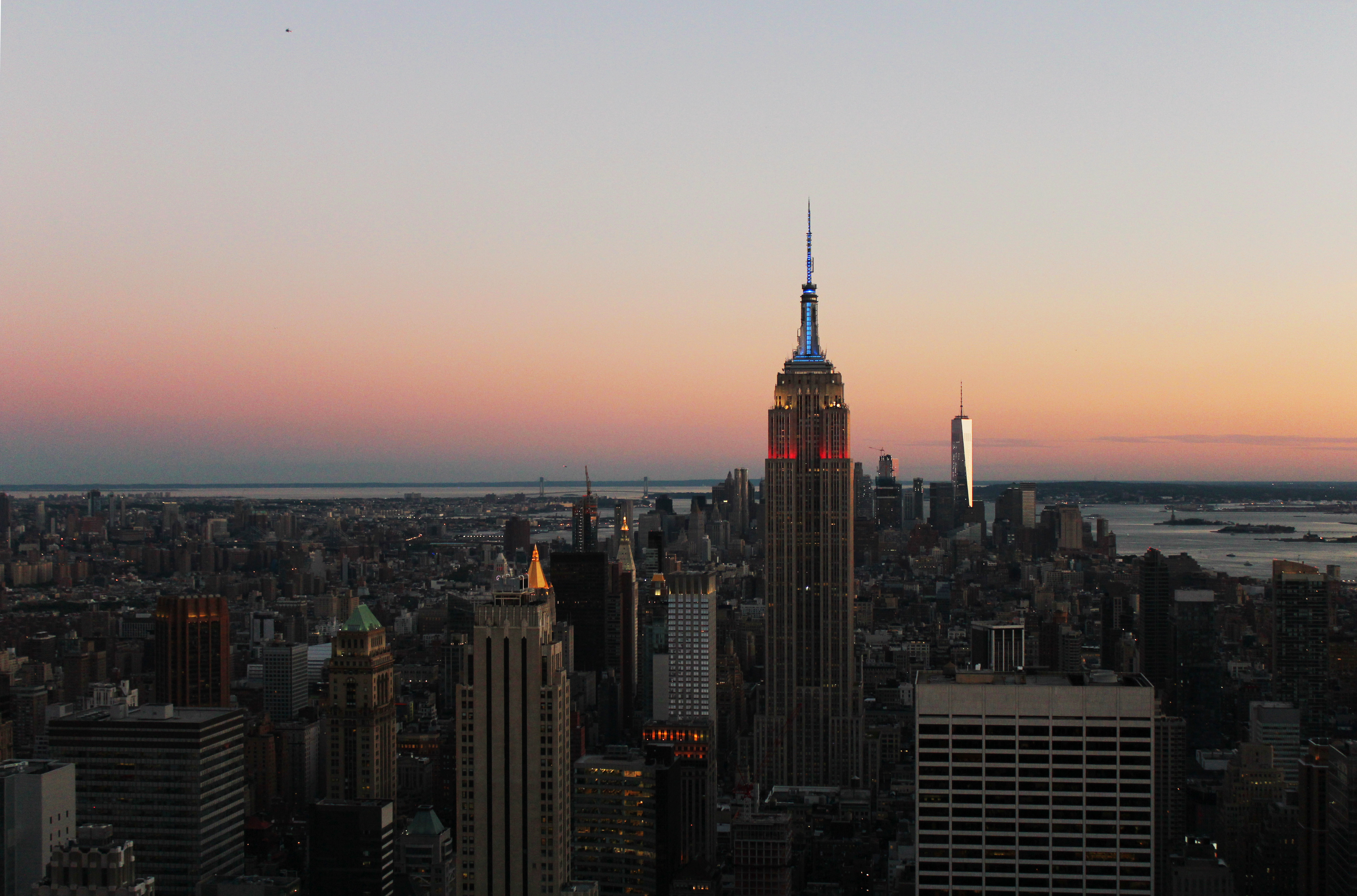 Empire State Building fra Rockefeller (top of the rock), New York