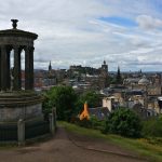 Dugald Stewart Monument, Edinburgh, Skotland i tørvejr